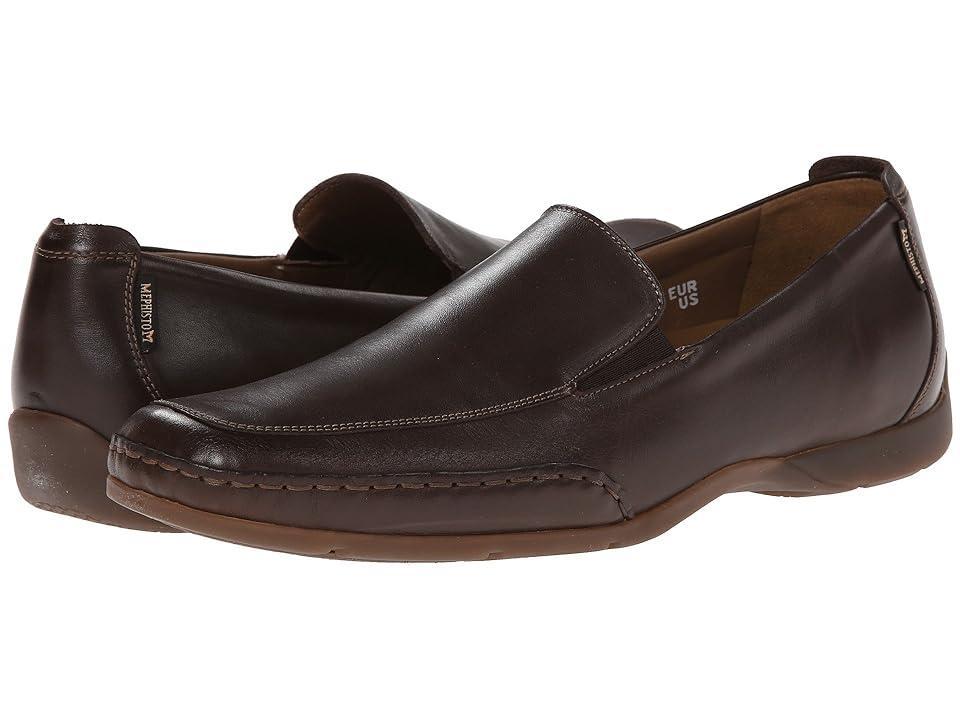 Mens Square Toe Leather Loafers Product Image