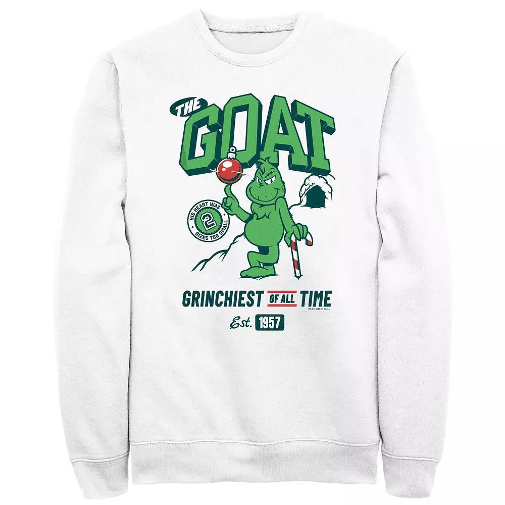 Big & Tall Dr. Seuss Grinch Grinchiest Of All Time Graphic Fleece, Men's, Size: Large, White Product Image