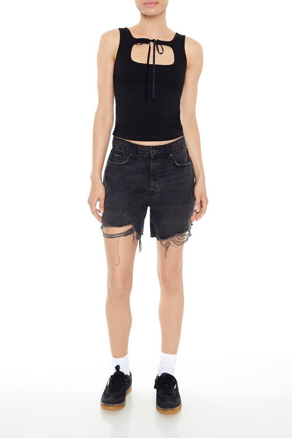 Cutout Tie-Front Tank Top | Forever 21 Product Image
