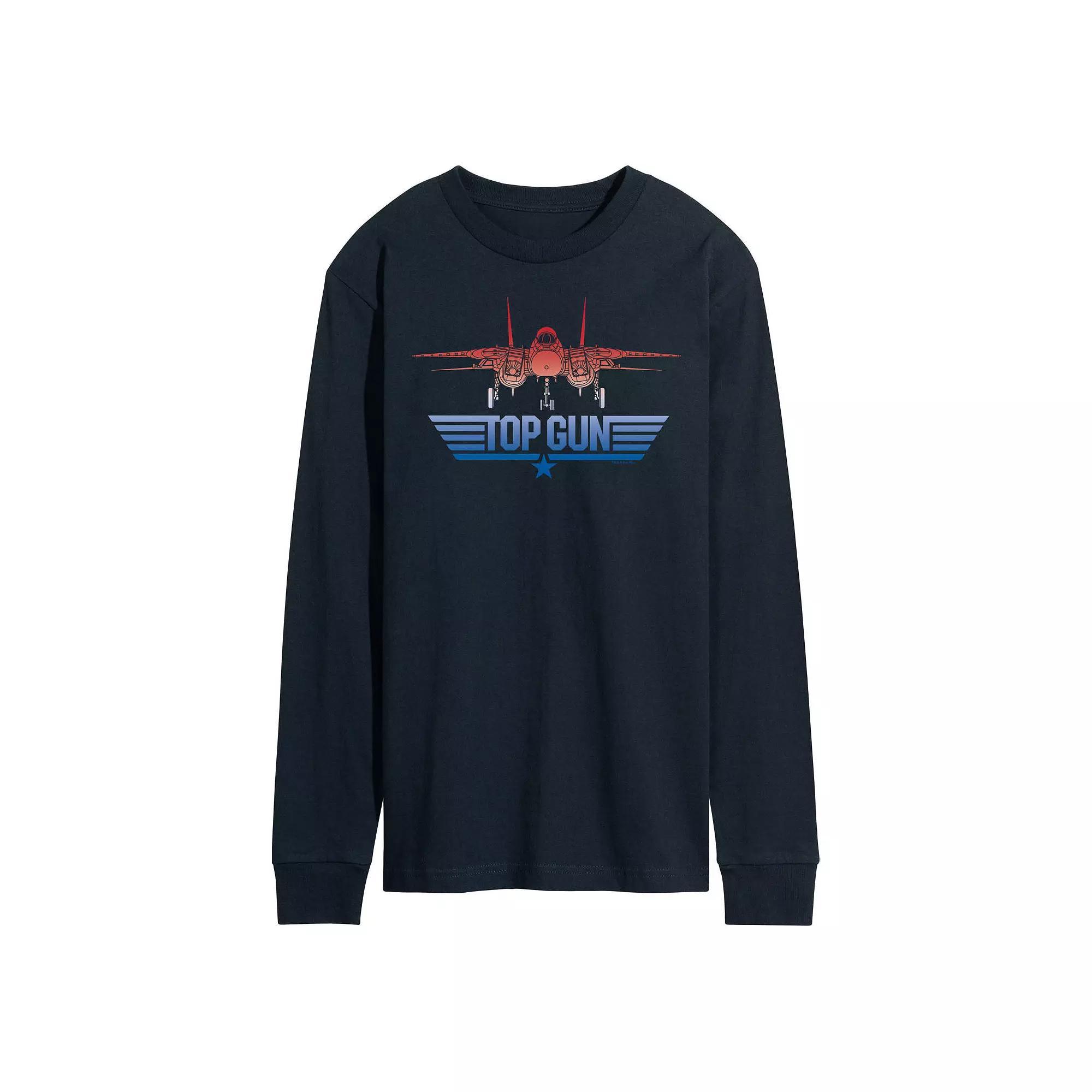 Mens Car Dashboard Christmas Tree Long Sleeve Graphic Tee Blue Product Image