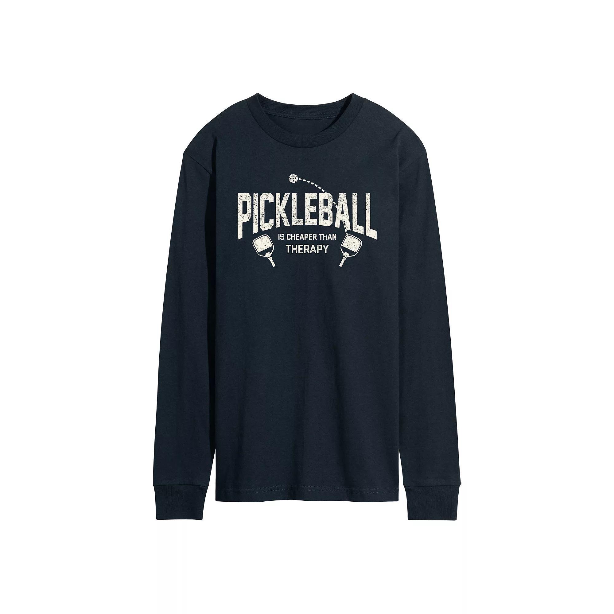 Men's Pickleball Cheaper Than Therapy Tee, Size: Small, Blue Product Image