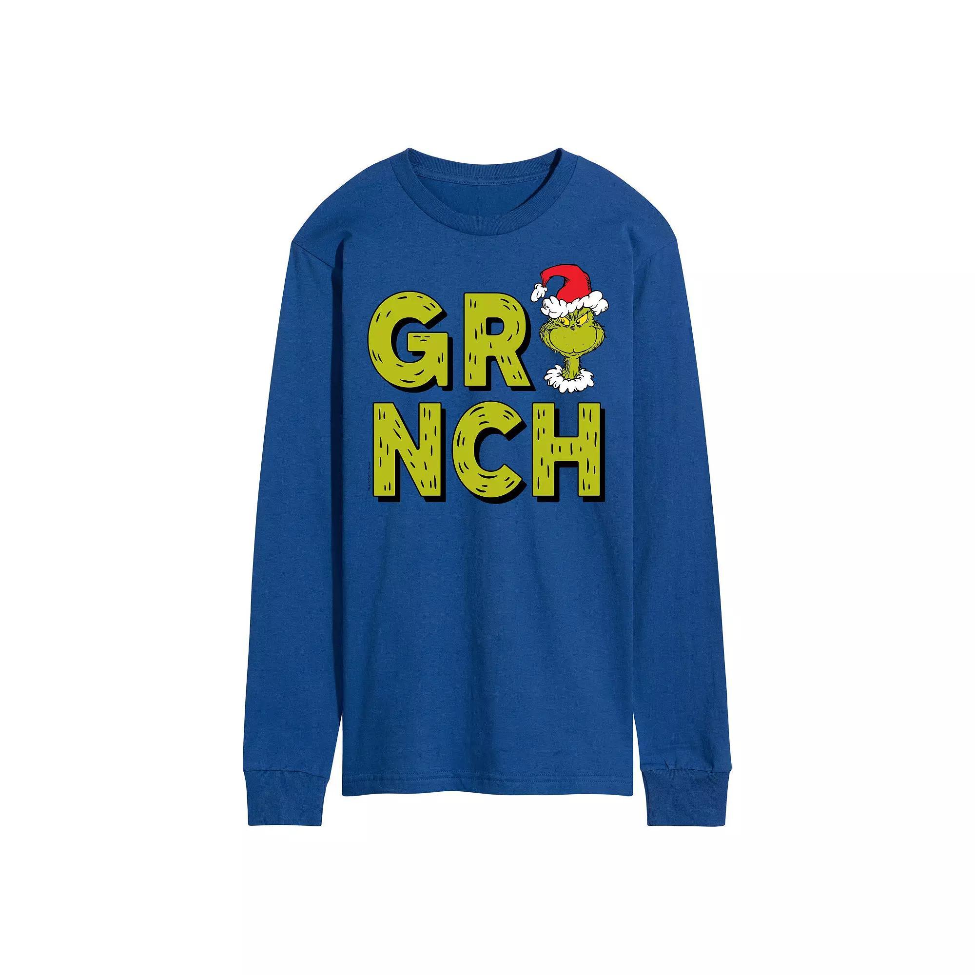 Mens Dr. Seuss Grinch Fur Long Sleeve Tee Product Image