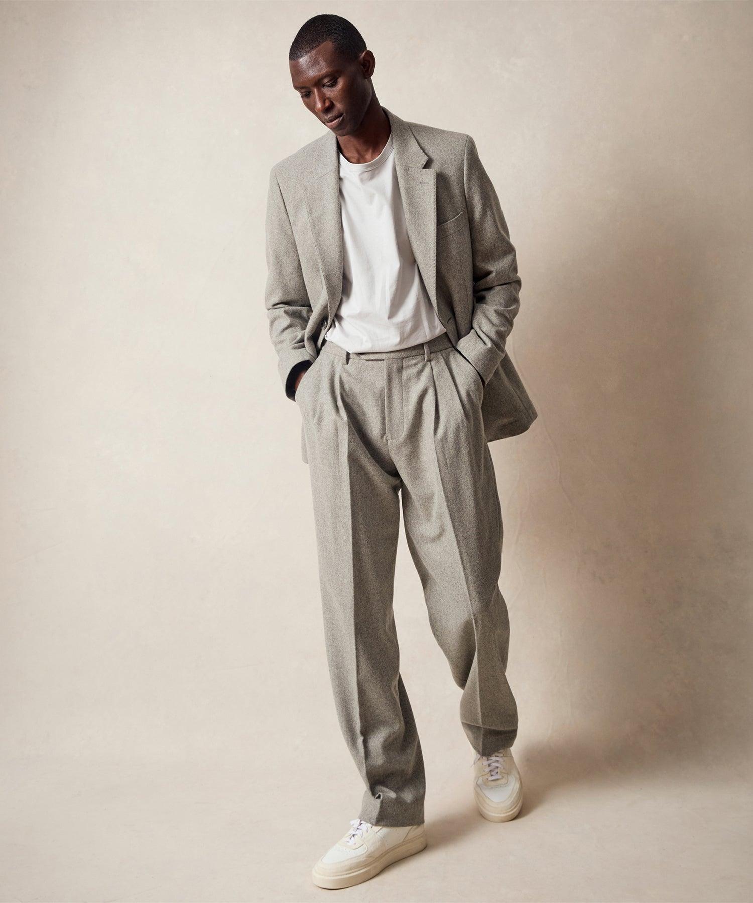 Italian Flannel Wythe Trouser in Light Grey Product Image