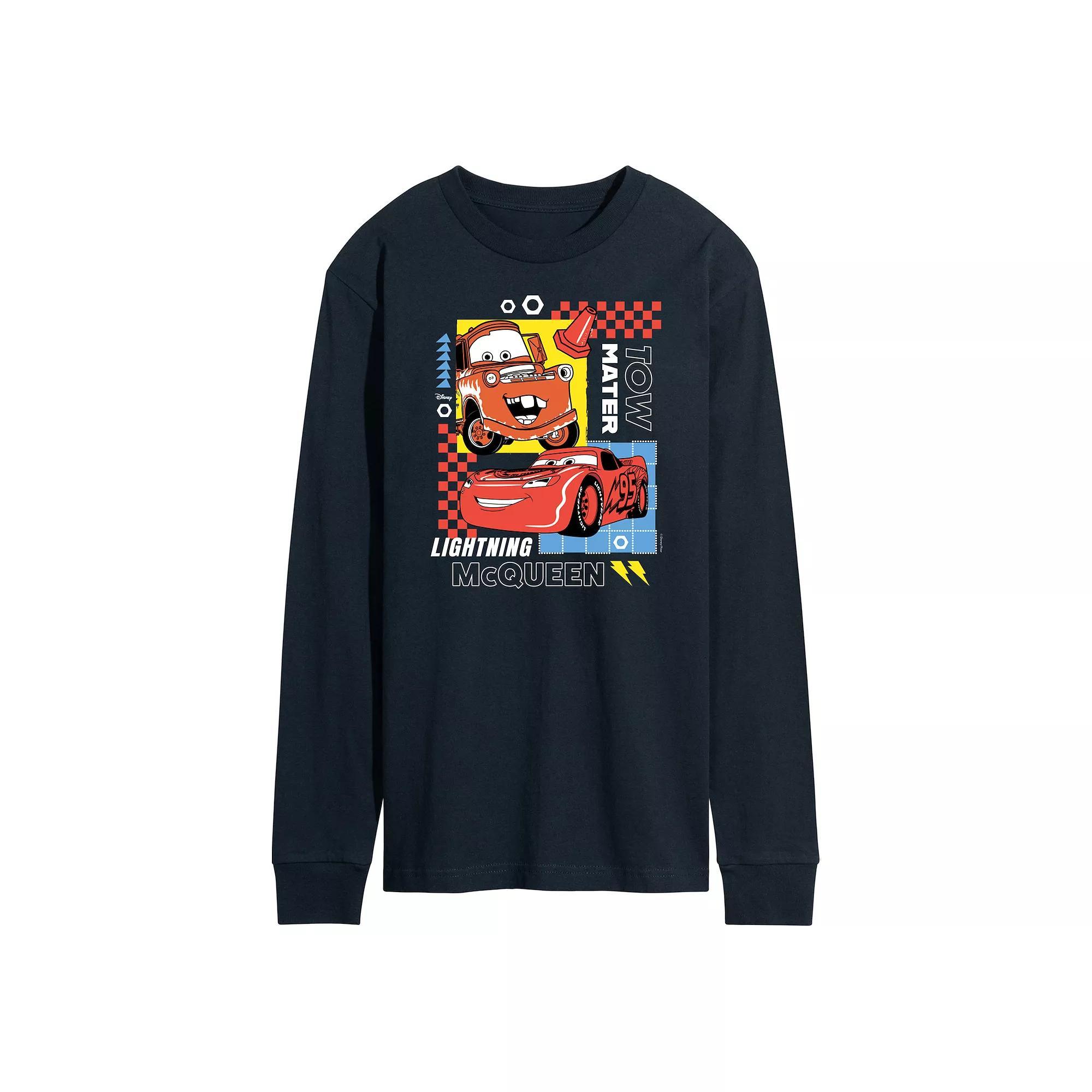 Mens SpongeBob SquarePants 100 Days Of School Long Sleeve Graphic Tee Blue Product Image