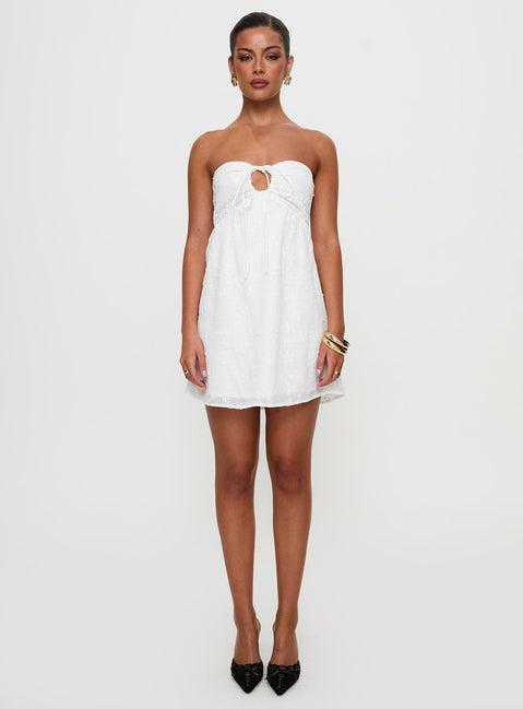 Rosenberg Strapless Mini Dress White Product Image