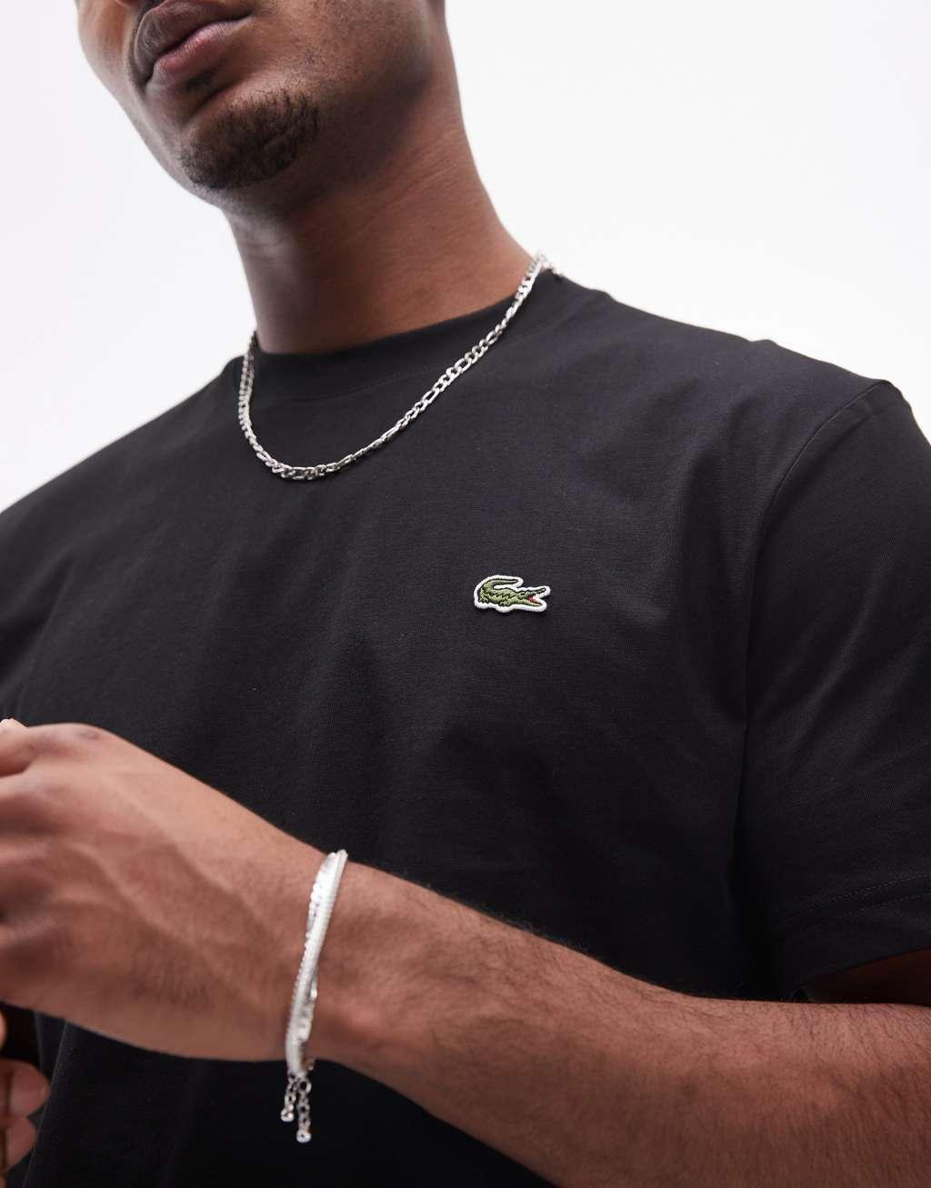 Lacoste logo t-shirt in black Product Image