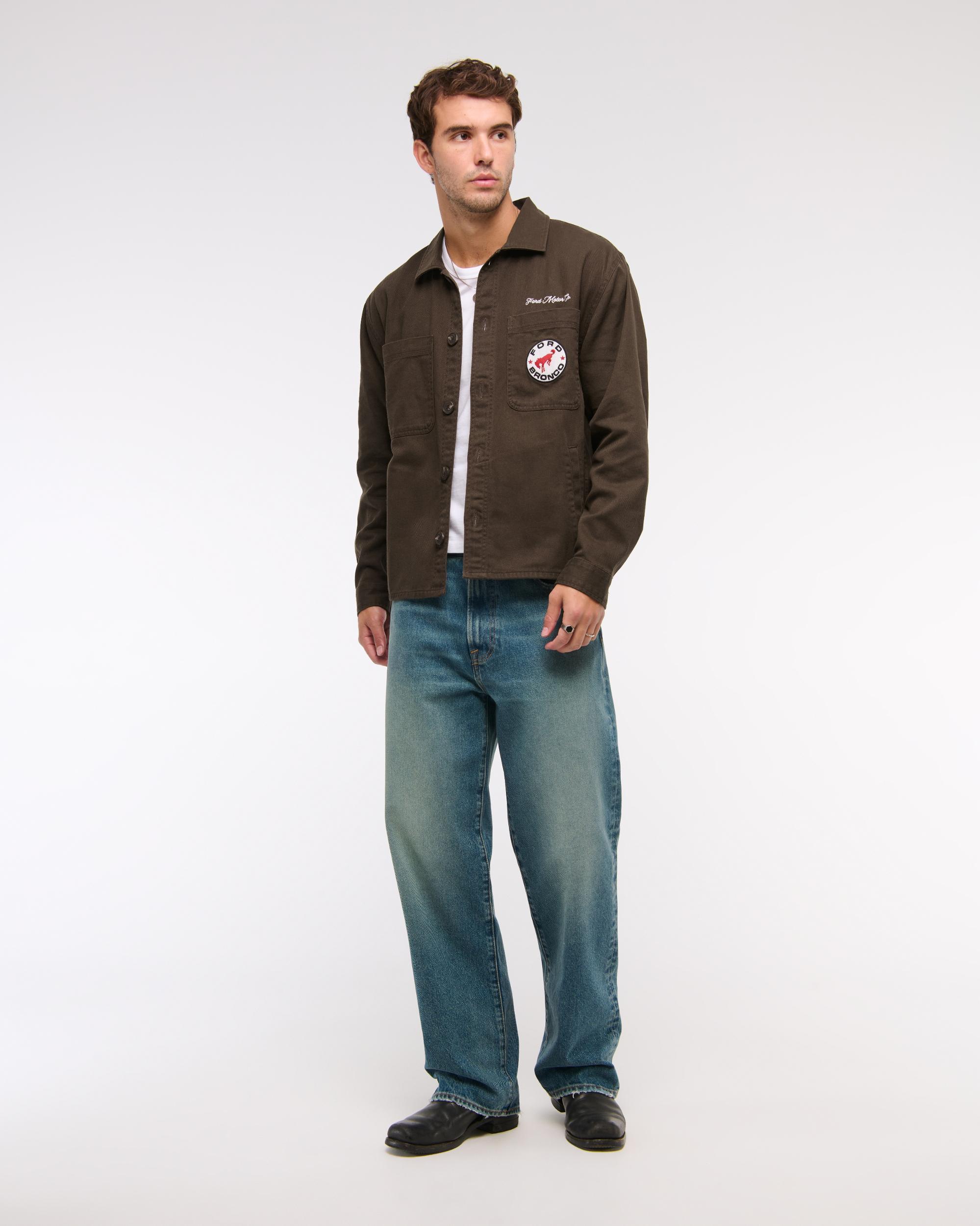 Twill Graphic Shirt Jacket Product Image
