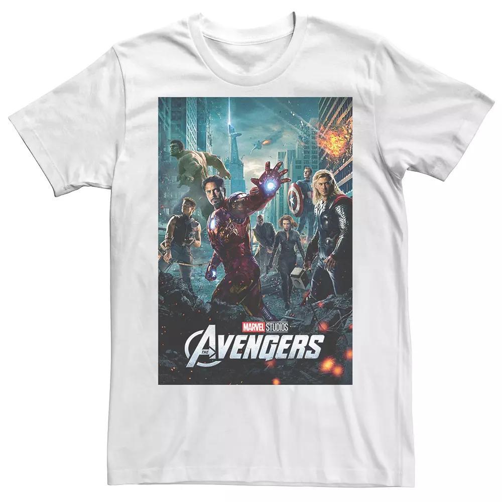 Men's Marvel Studios Avengers Movie Poster Group Shot Tee, Size: XL, White Product Image