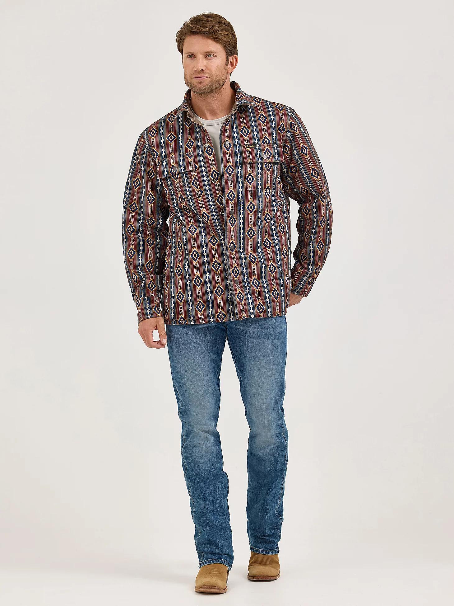 Men's Reversible Quilted Shirt Jacket in Chocolate Chip Product Image