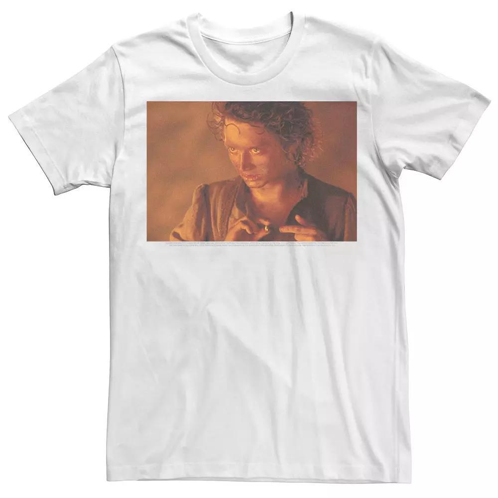 Men's Lord Of The Rings Evil Ring Photo Real Tee, Size: 3XL, White Product Image