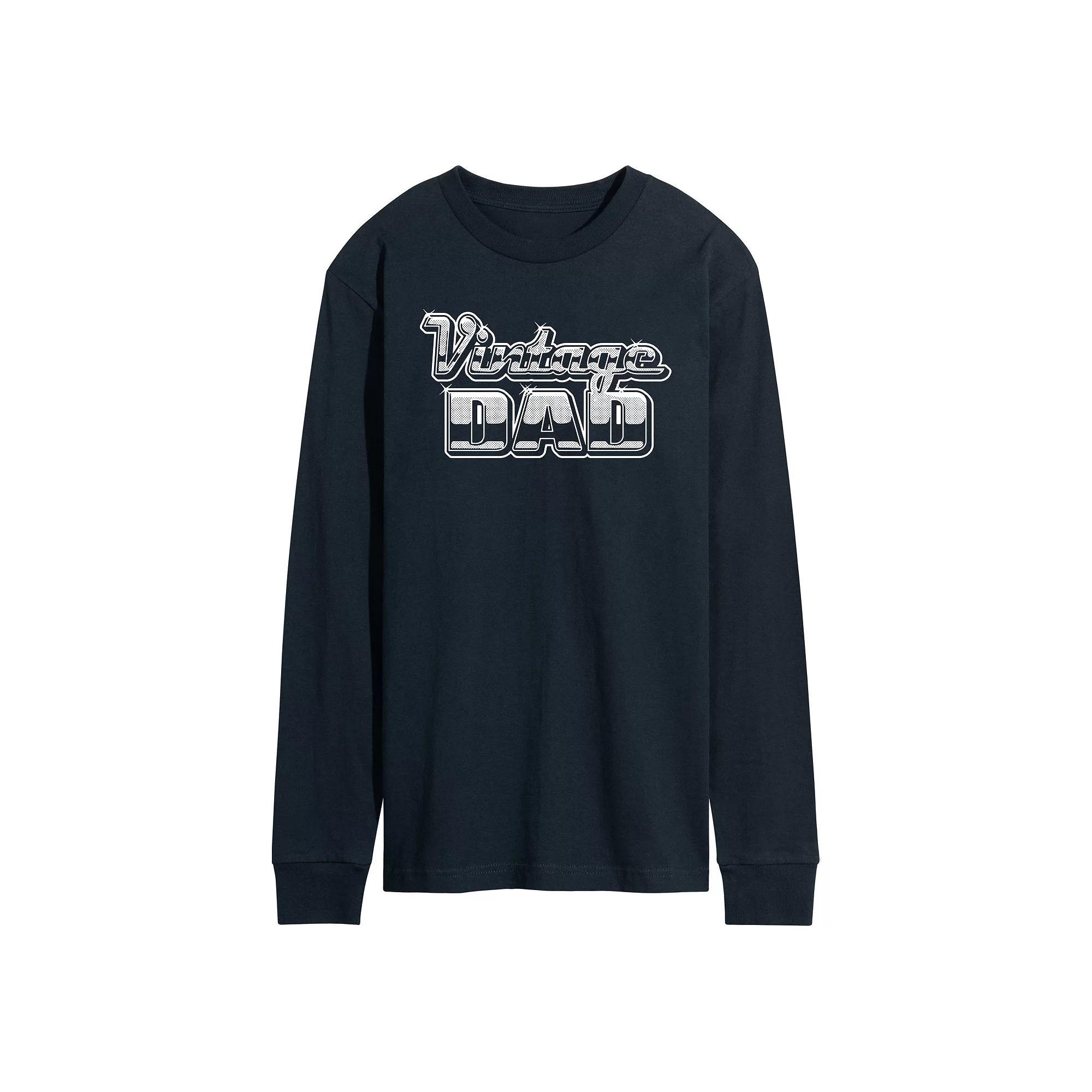 Mens Friends Happiness Watching Friends Long Sleeve Graphic Tee Blue Product Image