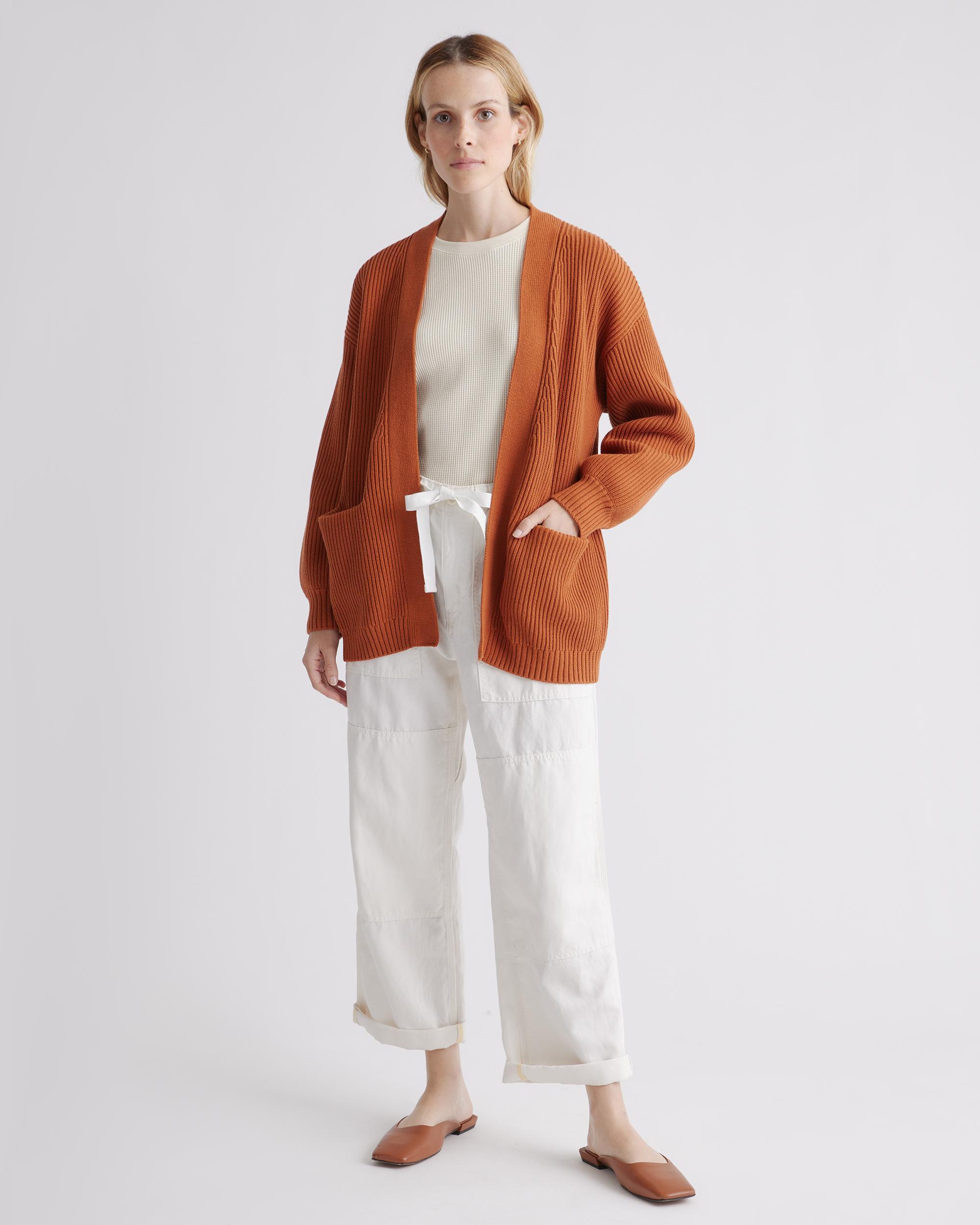Quince | Women's OverSized Cardigan Sweater Size XS, Organic Cotton Product Image