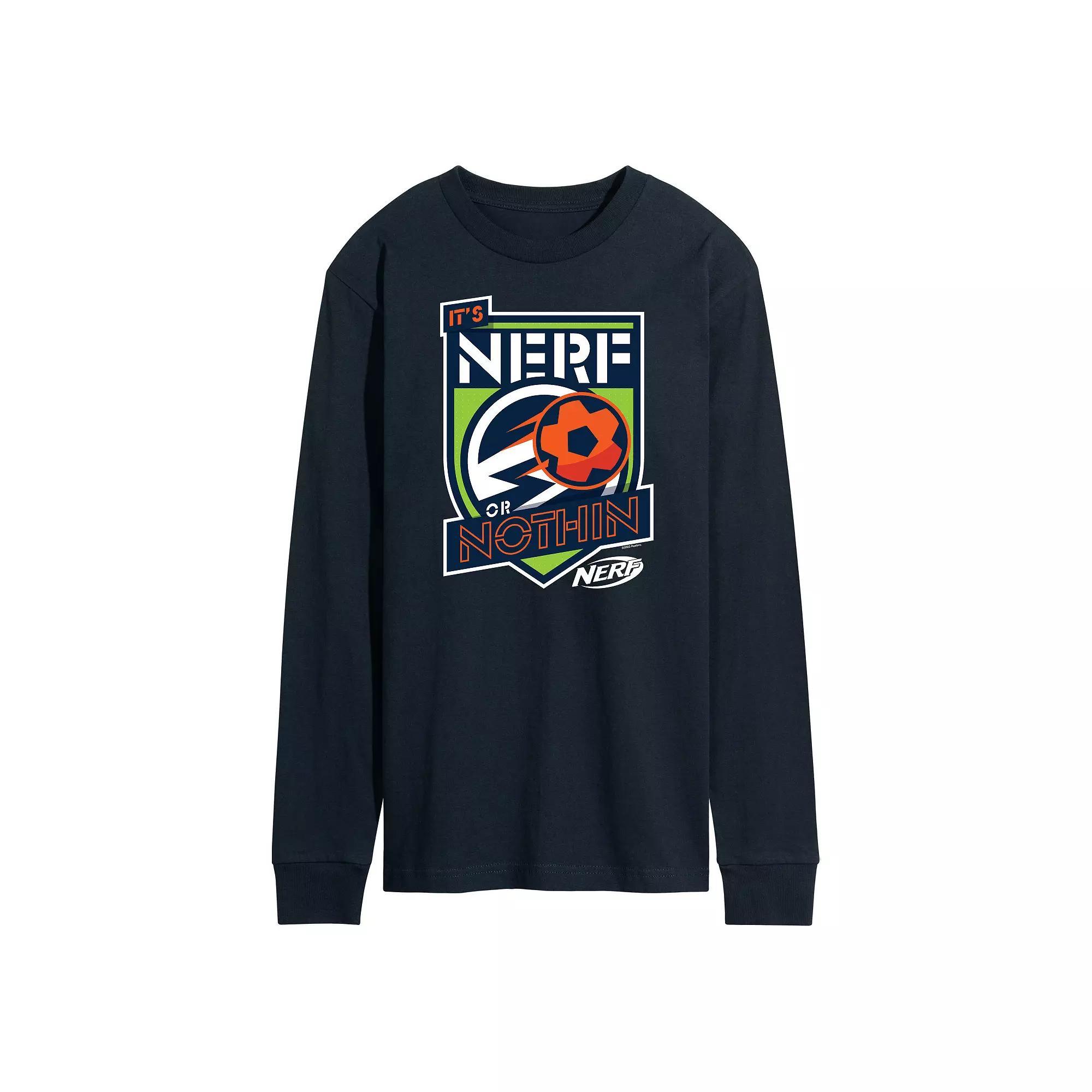 Mens Nerf Or Nothing Soccer Long Sleeve Graphic Tee Blue Product Image