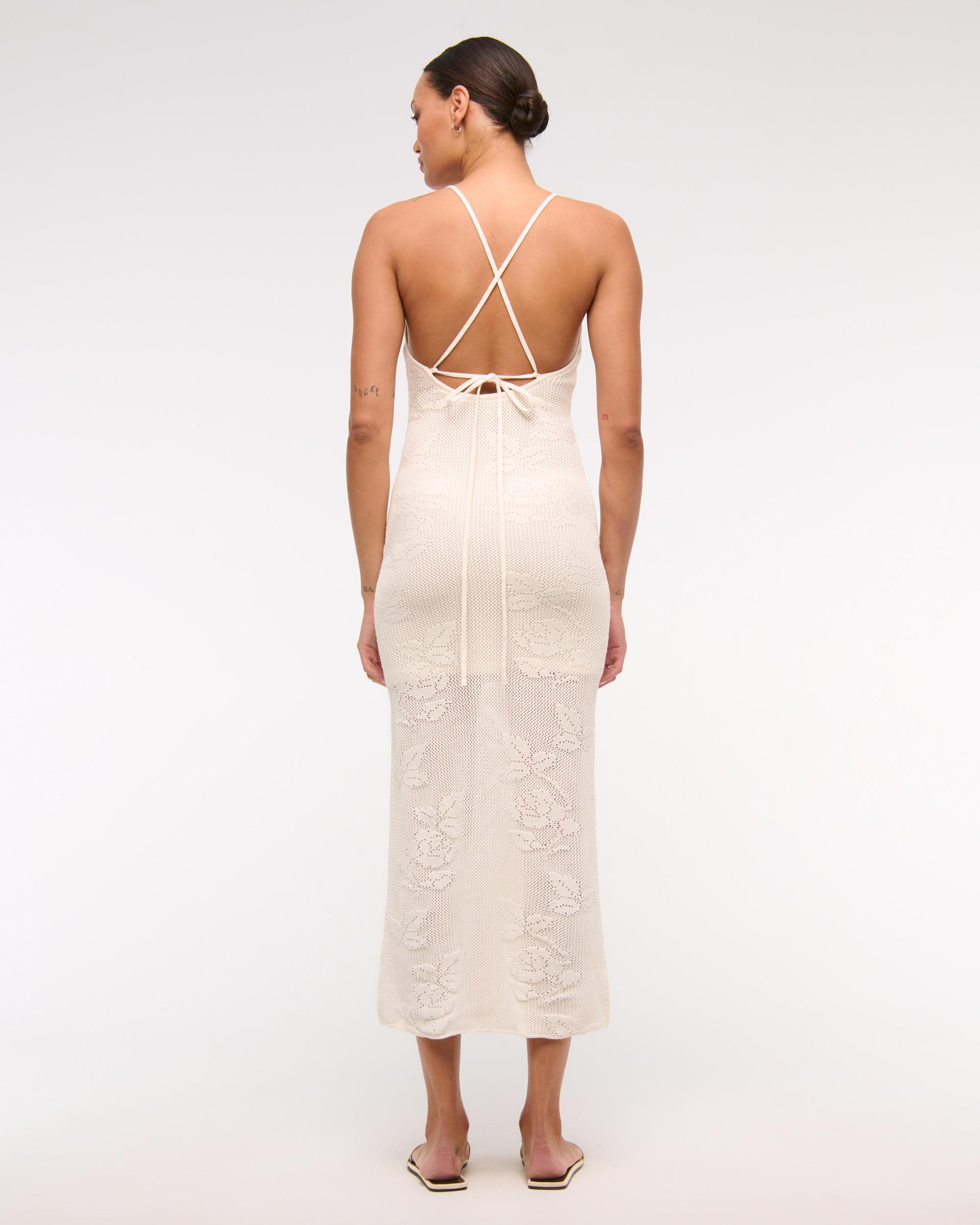 Crochet-Style Maxi Dress Product Image