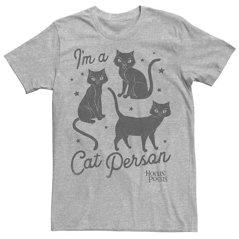 Men's Hocus Pocus Cat Person Text Tee, Size: XL, Athletic Grey Product Image