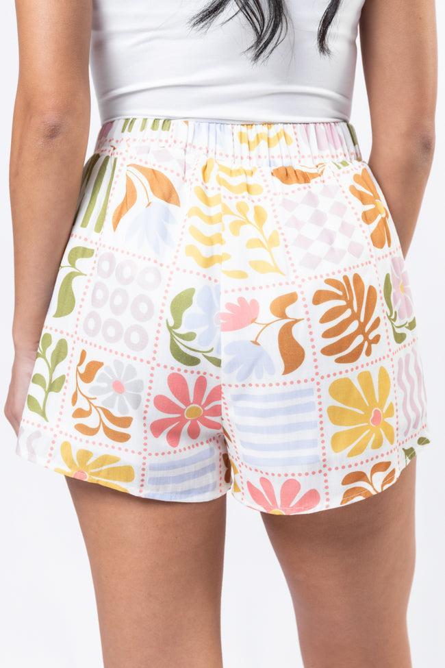Windswept Wishes Multi Icon Print Shorts FINAL SALE Product Image