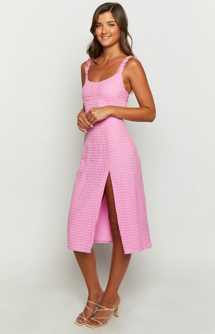 Jessie Pink Midi Dress Product Image