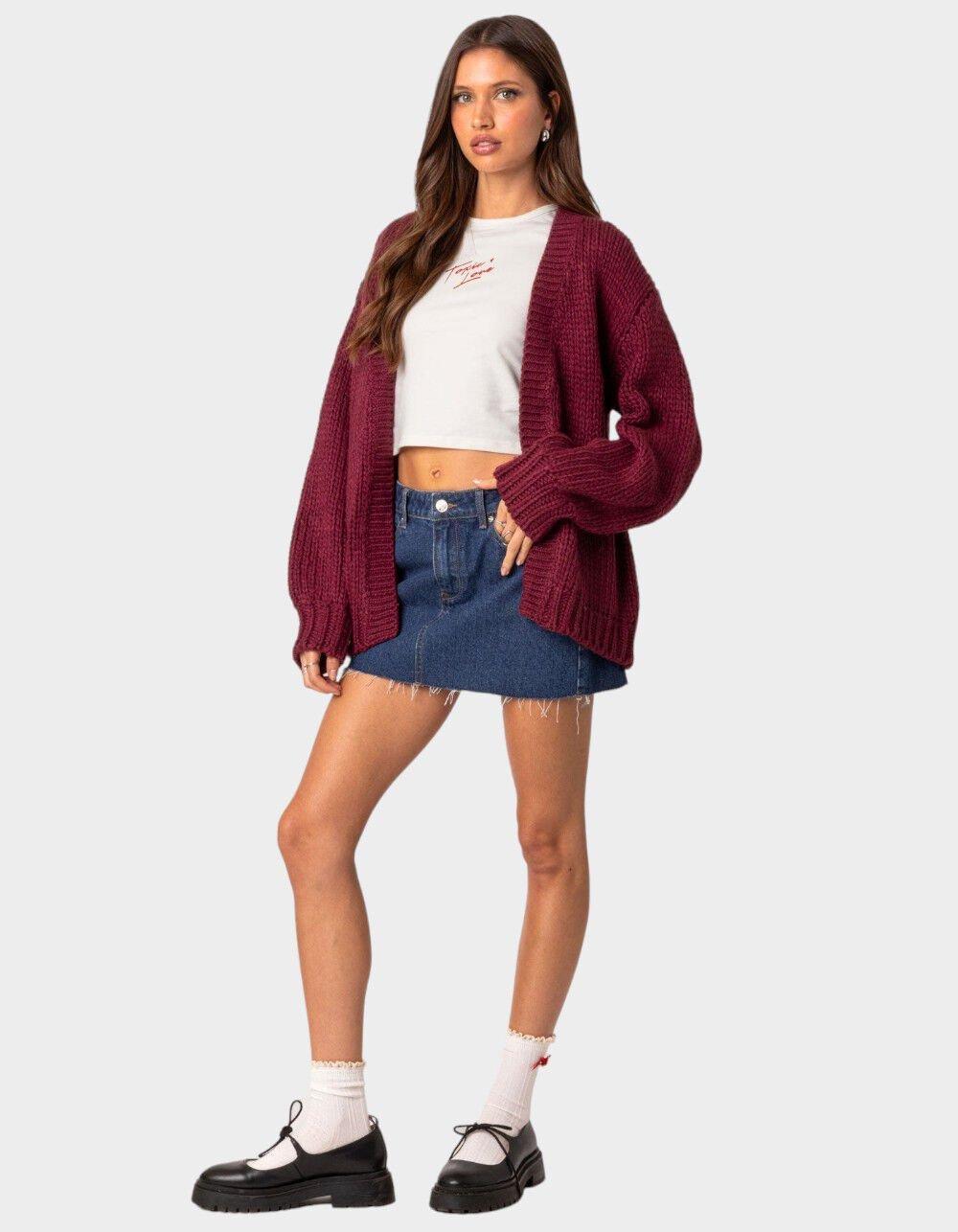 EDIKTED Jessie Denim Mini Skirt Product Image