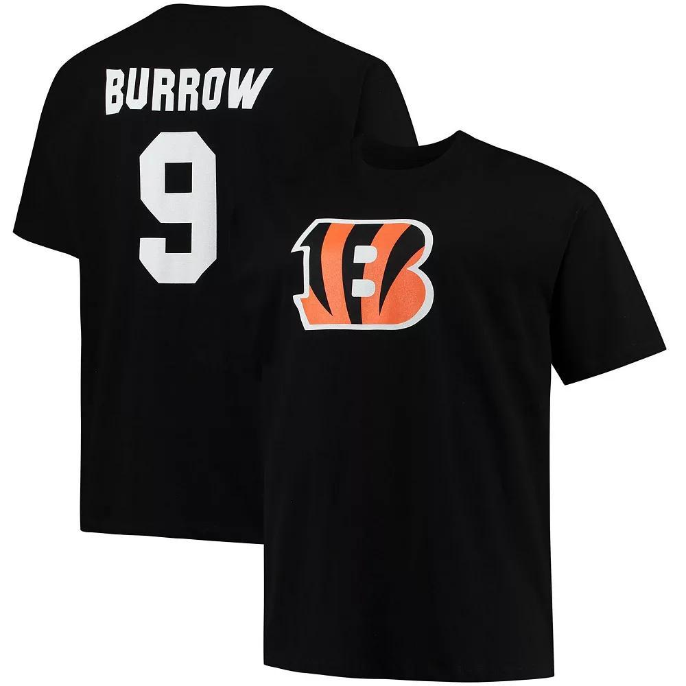 Men's Fanatics Branded Joe Burrow Black Cincinnati Bengals Big & Tall Player Name & Number T-Shirt, Size: 4XLT Product Image