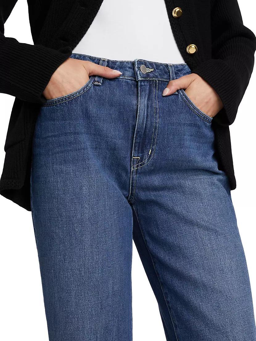 Miley High-Rise Cuffed Wide-Leg Jeans Product Image