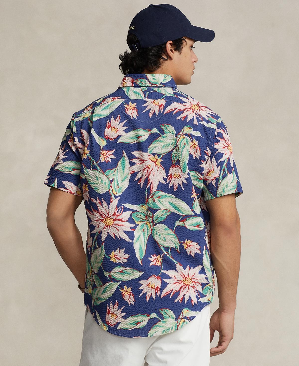 Classic Fit Printed Seersucker Shirt 6296 Belleville Floral Product Image