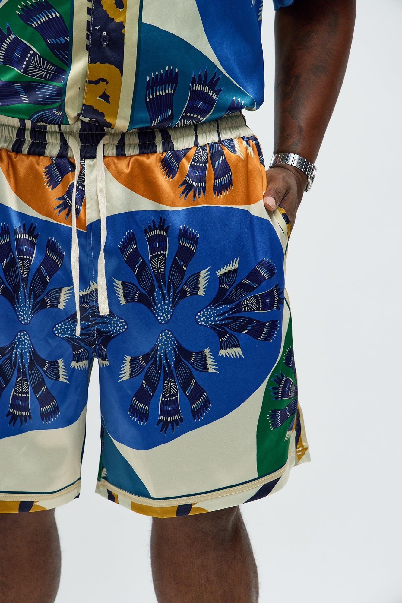 Relaxed Sea Vibe Shorts - Multi Color Product Image