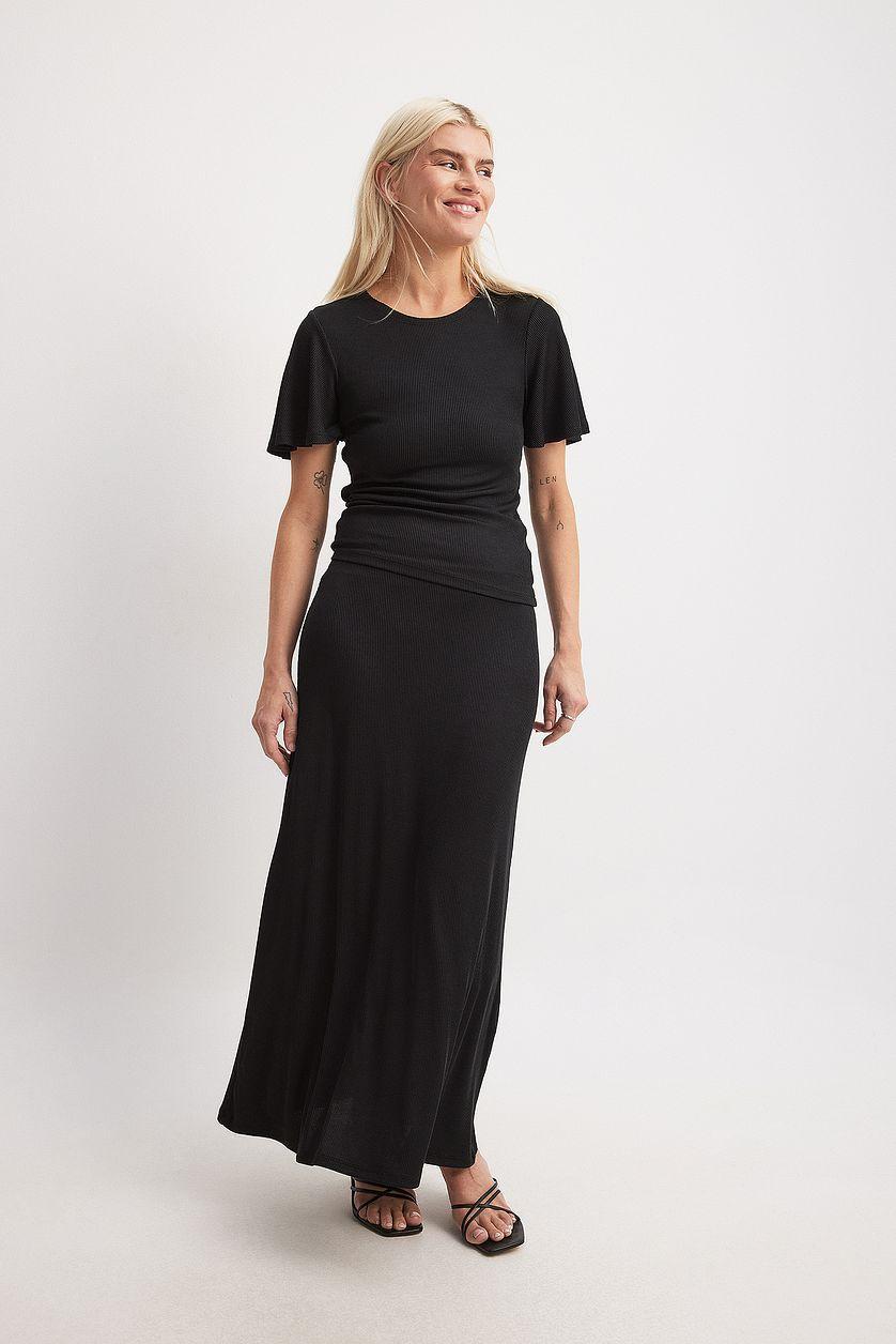 Soft Rib Midi Skirt Product Image