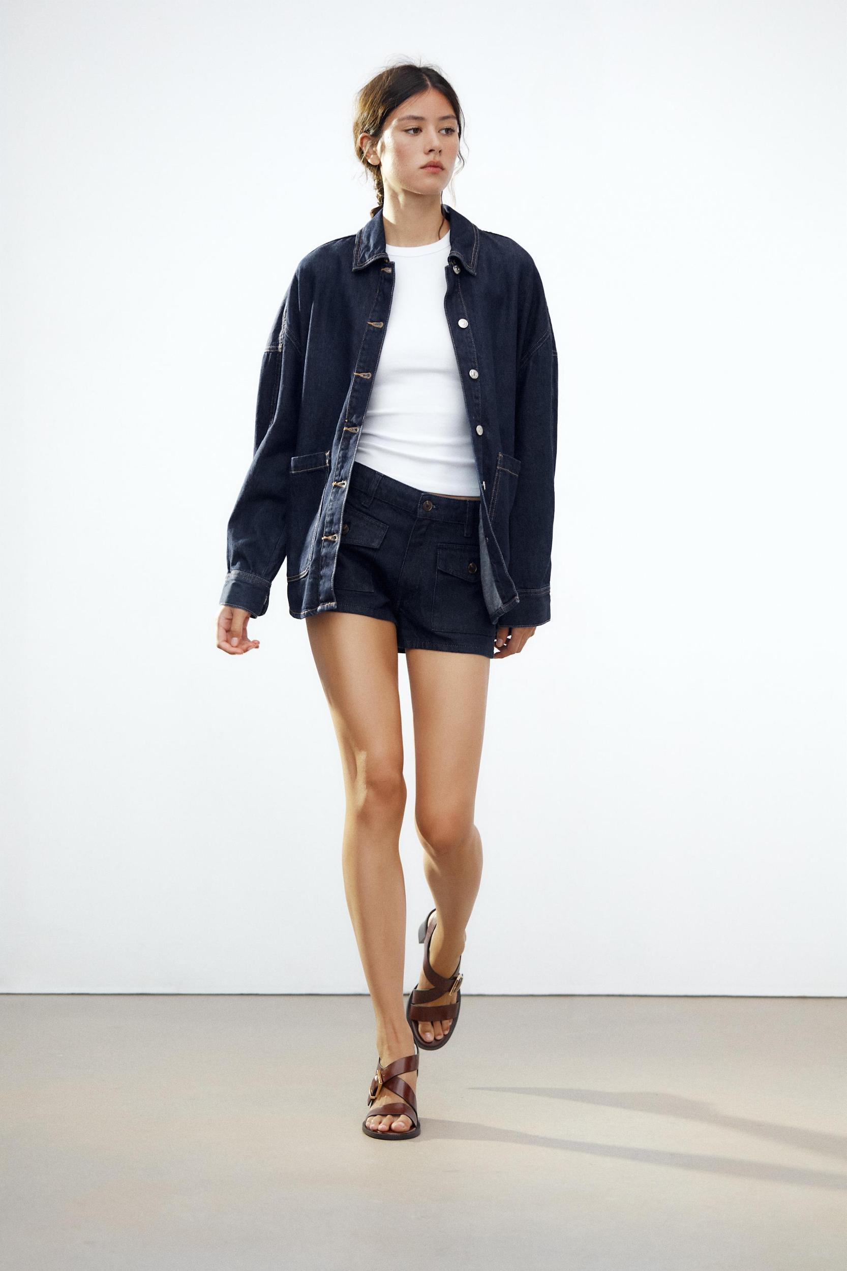TRF OVERSIZED DENIM OVERSHIRT Product Image