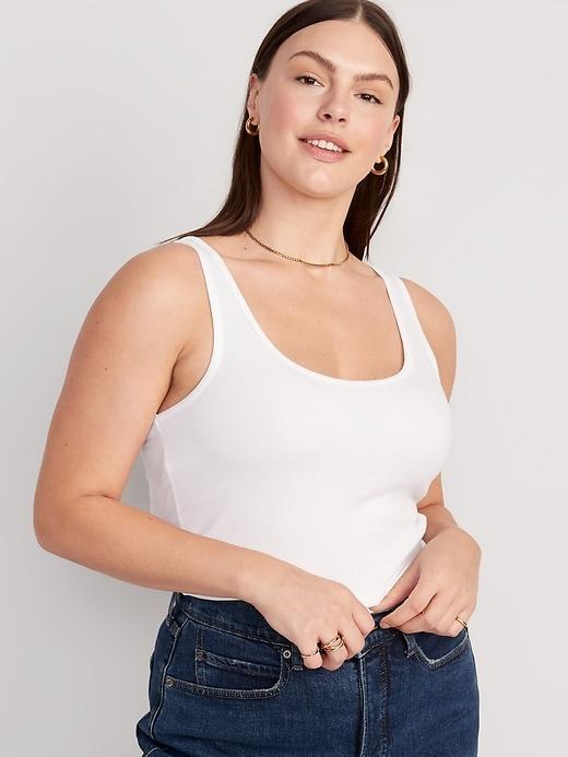 Rib-Knit First Layer Tank Top Product Image