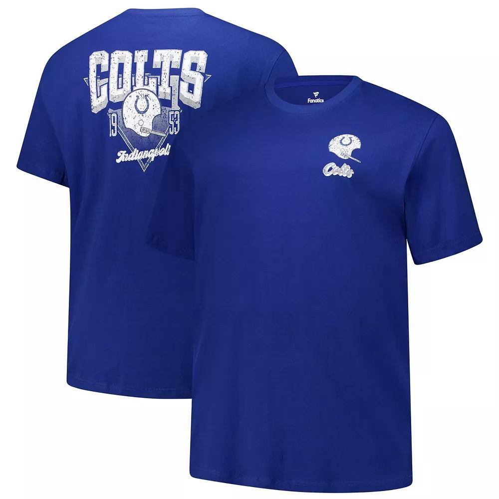 Men's Fanatics Royal Indianapolis Colts Big & Tall Throwback Logo T-Shirt, Size: 2XB, Blue Product Image