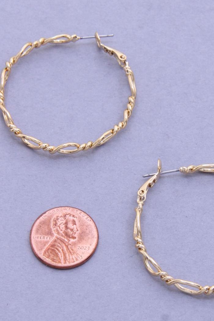 HOOP GOLD DIPPED EARRING Product Image