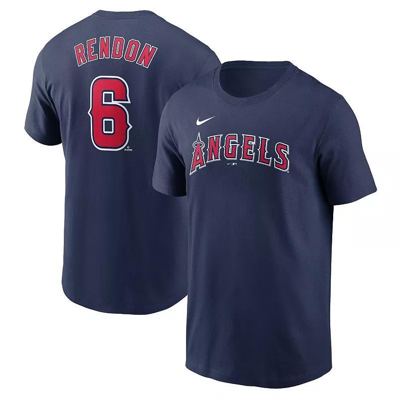 Men's Nike Christian Yelich Navy Milwaukee Brewers Fuse Name & Number T-Shirt, Size: Large, Blue Product Image