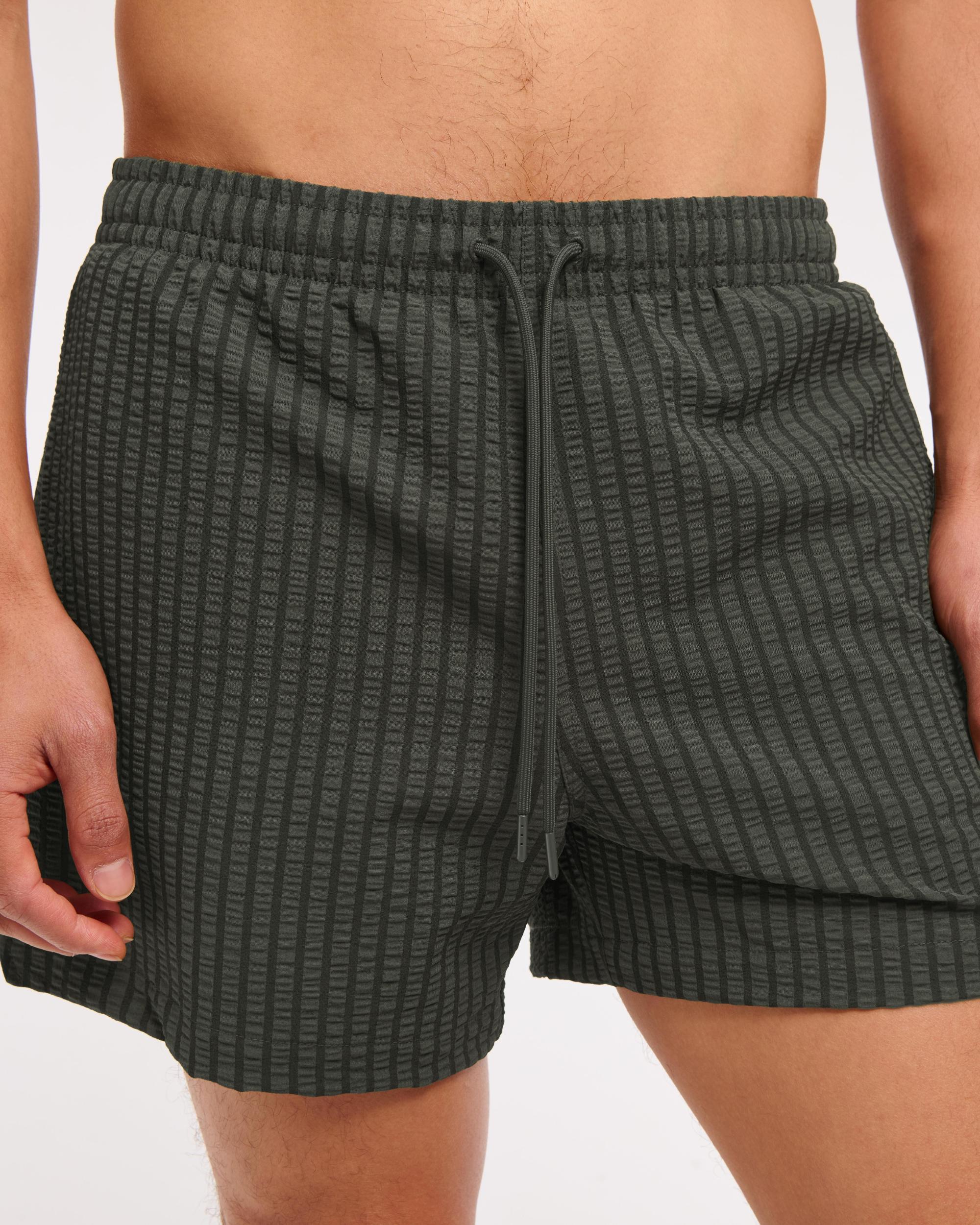 Pull-On Wide Seersucker Swim Trunk Product Image