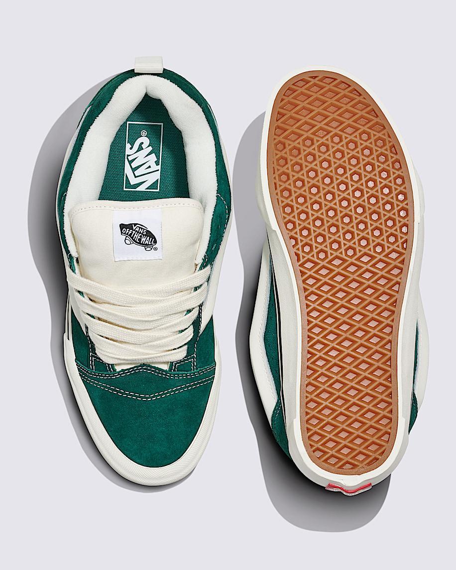 Knu Skool Suede Shoe in Green| Vans US Product Image