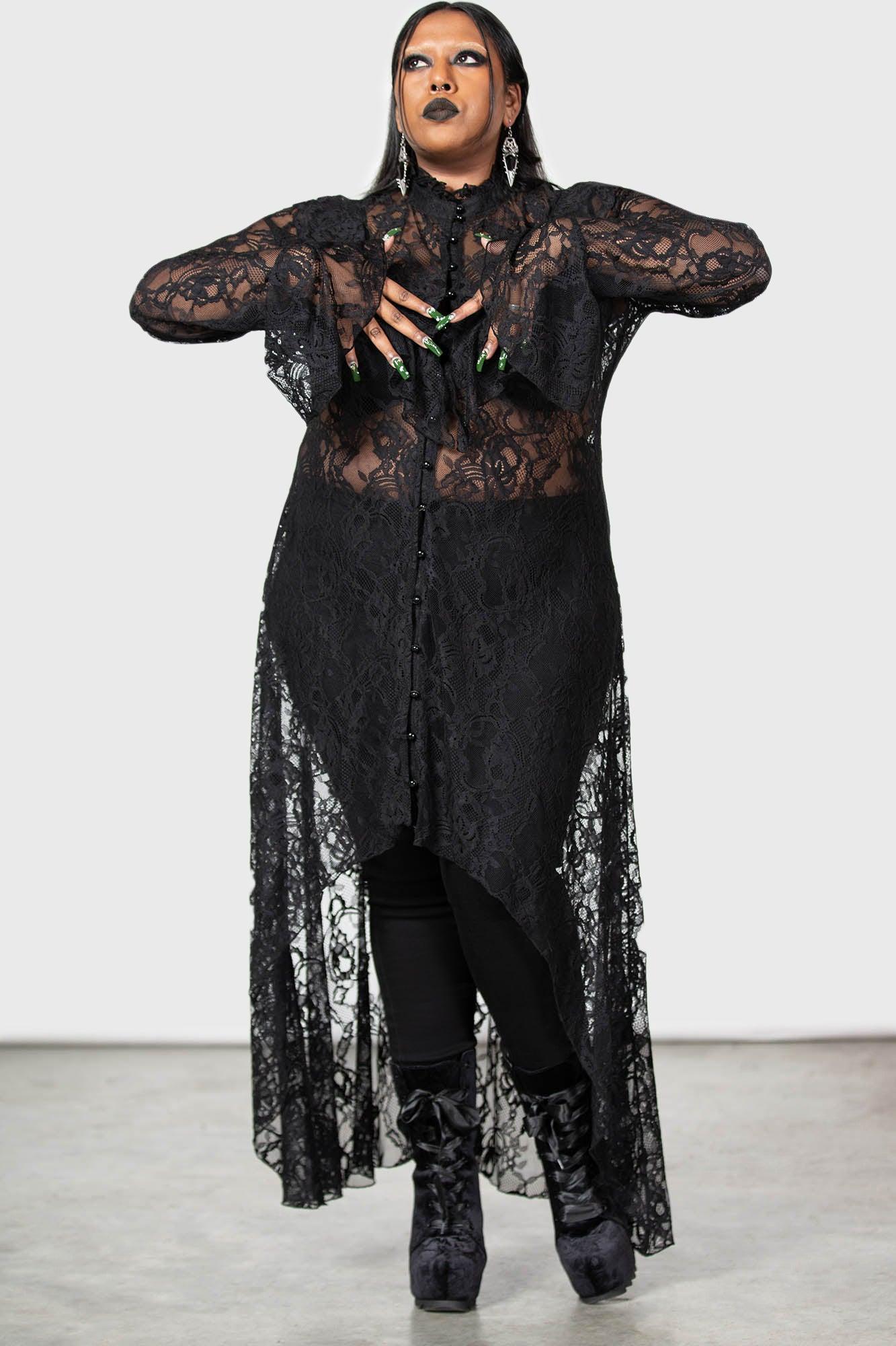 Condolences Maxi Shirt Dress Female Product Image
