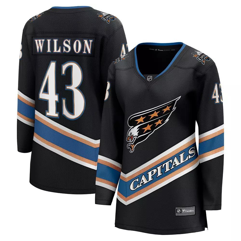 Women's Fanatics Tom Wilson Black Washington Capitals Alternate 50th Anniversary Premier Breakaway Player Jersey, Size: XL Product Image