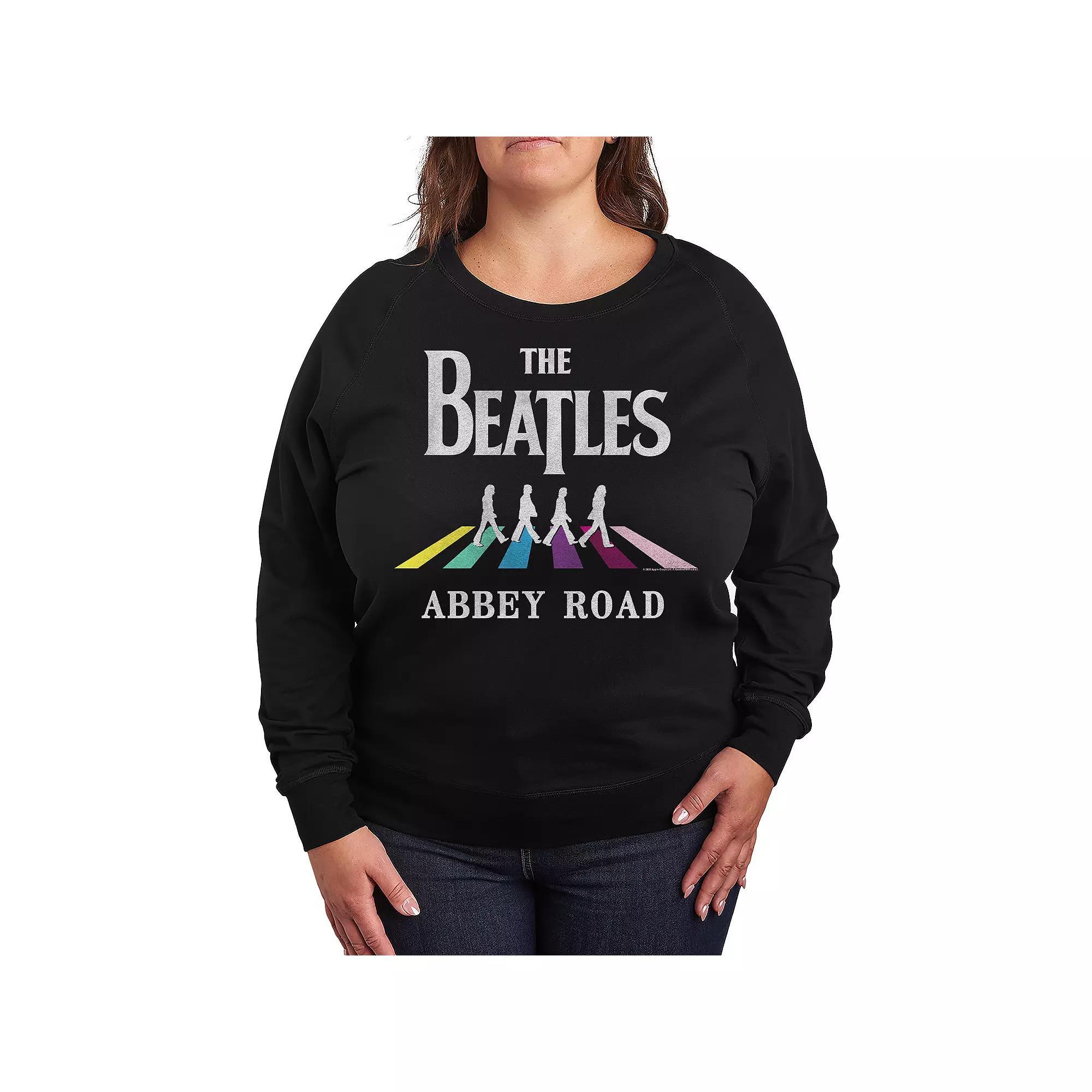 Plus Size The Beatles Abbey Road French Terry Long Sleeve Tee, Womens Product Image