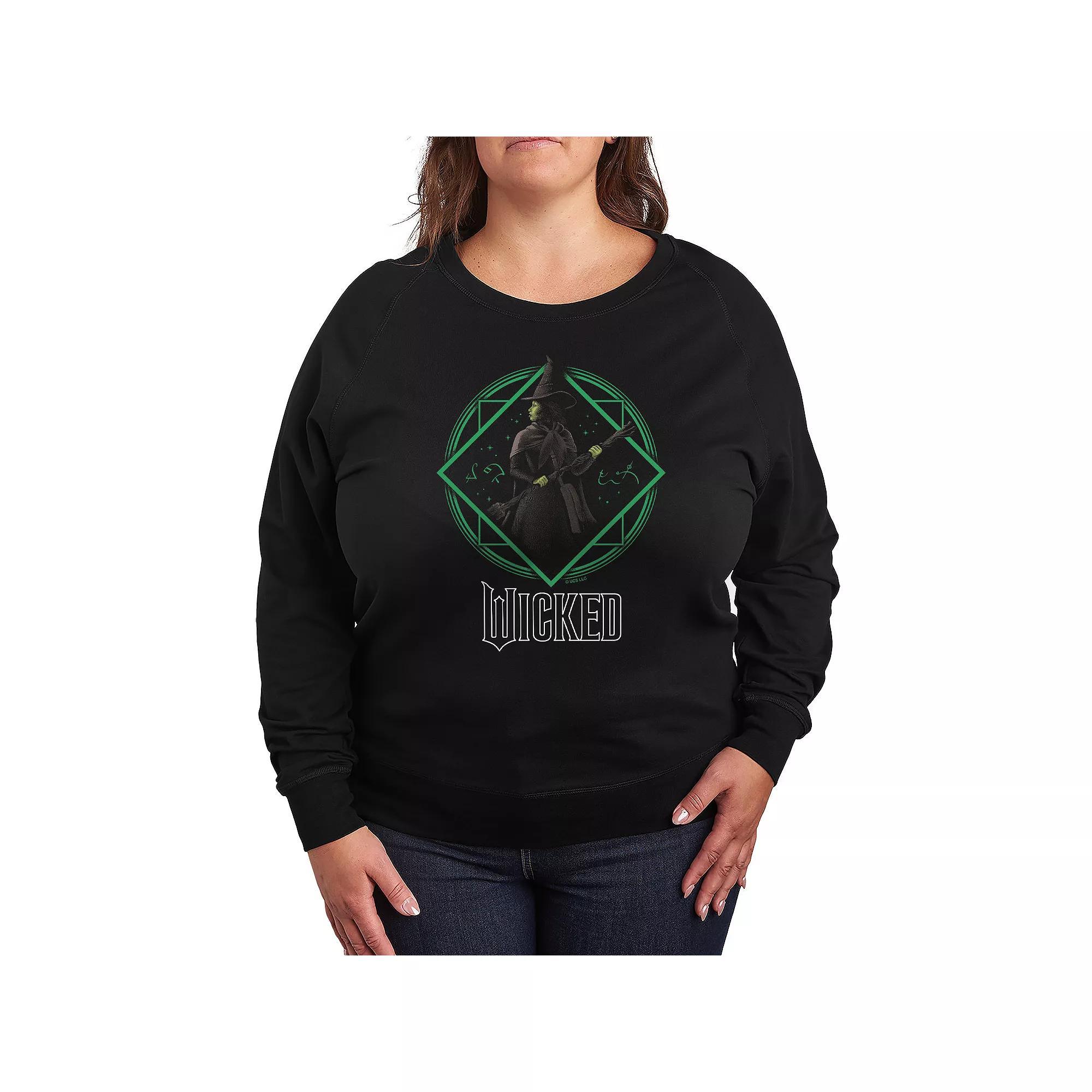 Plus Size Wicked Logo French Terry Long Sleeve Tee, Womens Product Image