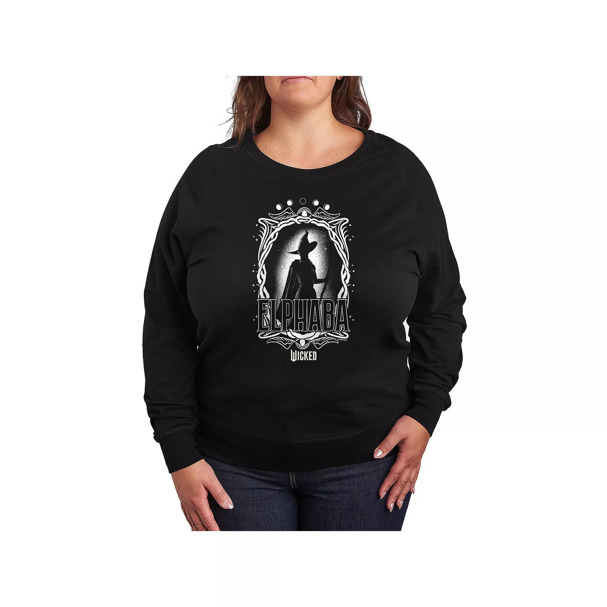 Plus Size Wicked Youre Gonna Be Popular French Terry Long Sleeve Tee, Womens Product Image