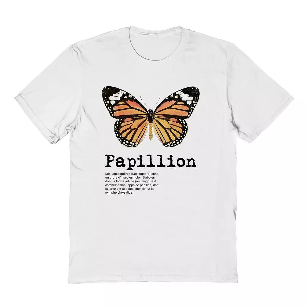 Men's Papillion Graphic Tee, Size: Large, White Product Image