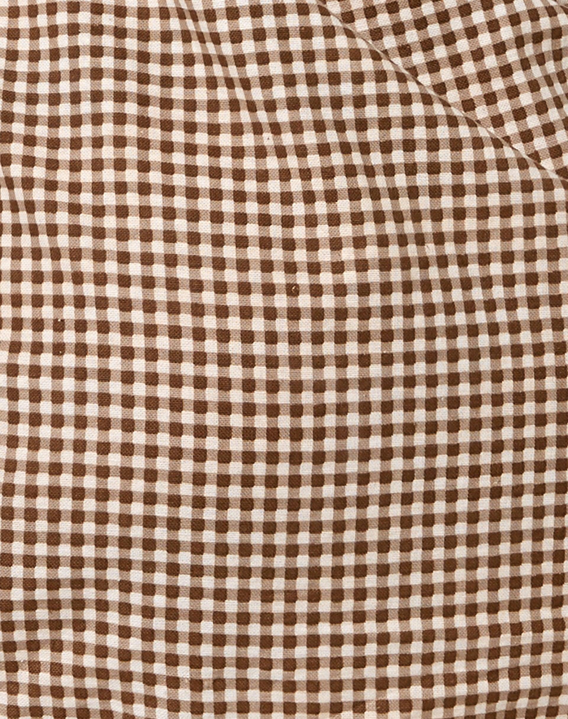 Deja Dress in Mini Gingham Brown Product Image
