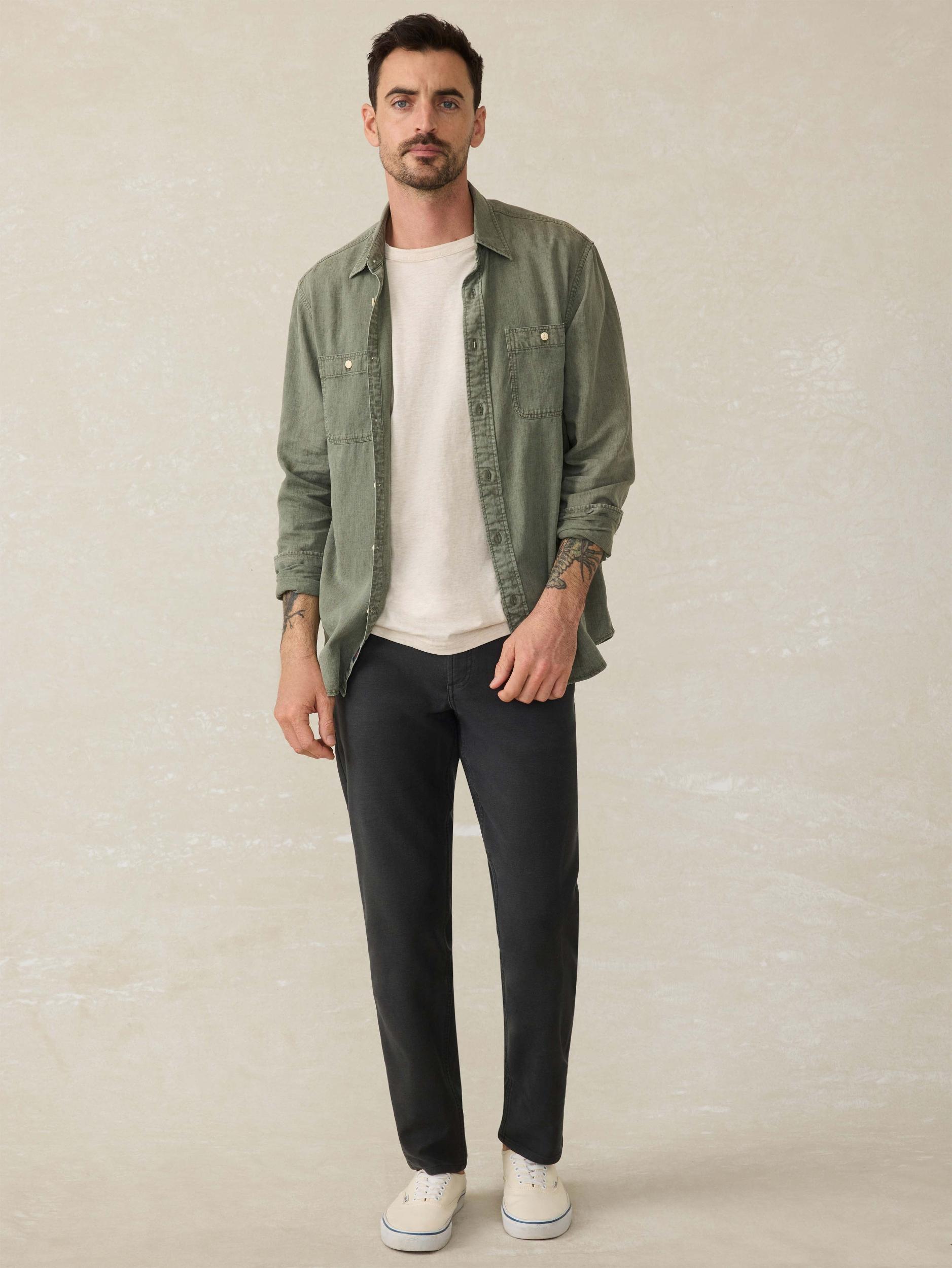 Tried & True Chambray Workshirt - Desert Olive Male Product Image