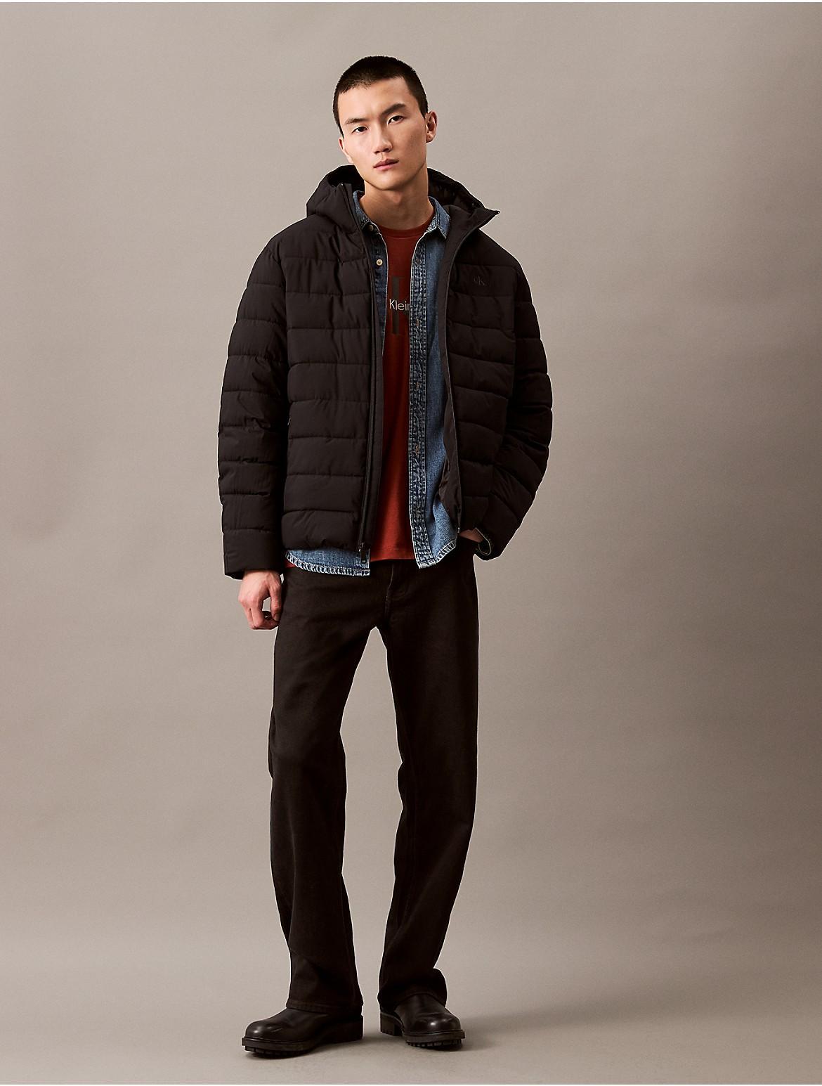 Calvin Klein Mens Midweight Packable Coat - Grey - XS Product Image