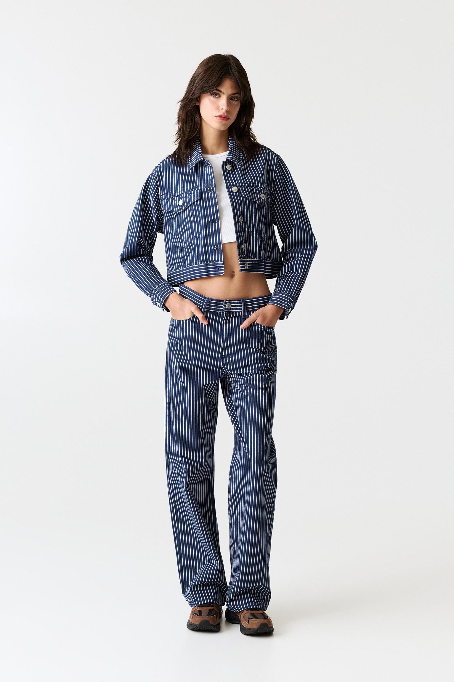 Striped baggy jeans Product Image