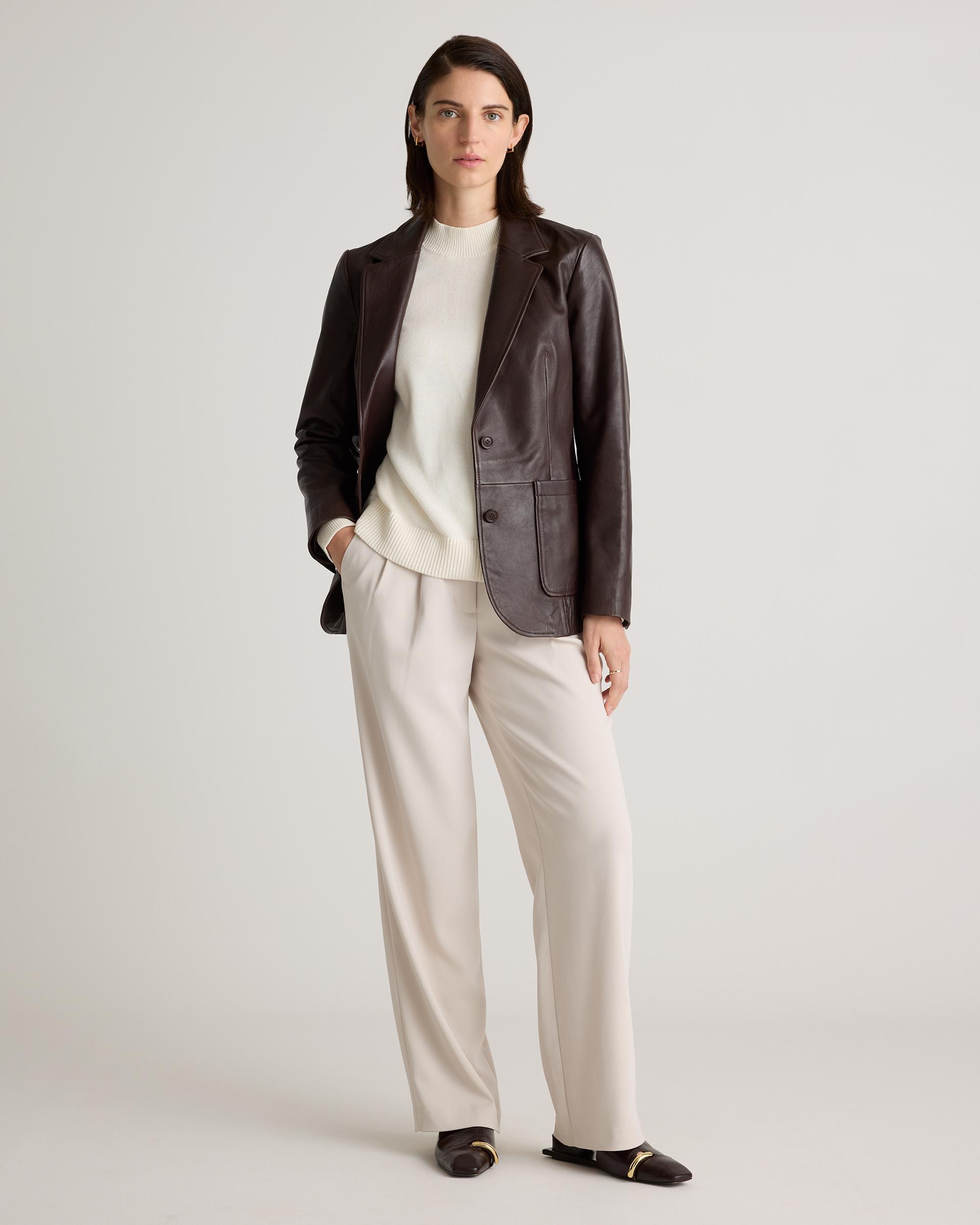 Quince | Women's Blazer Size XS, Leather Product Image