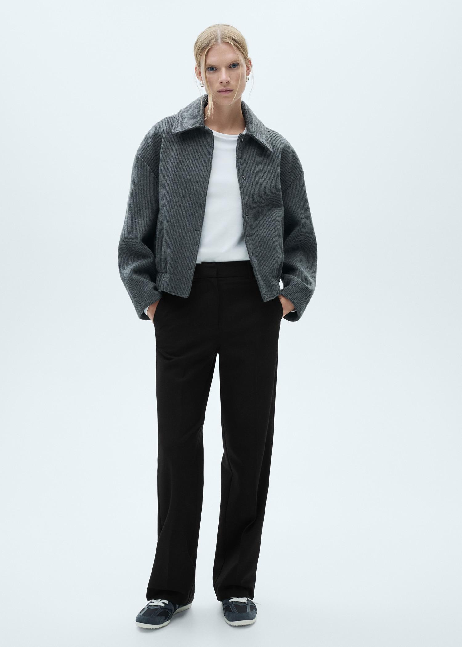 Flowy straight-fit pants - Women | MANGO USA Product Image