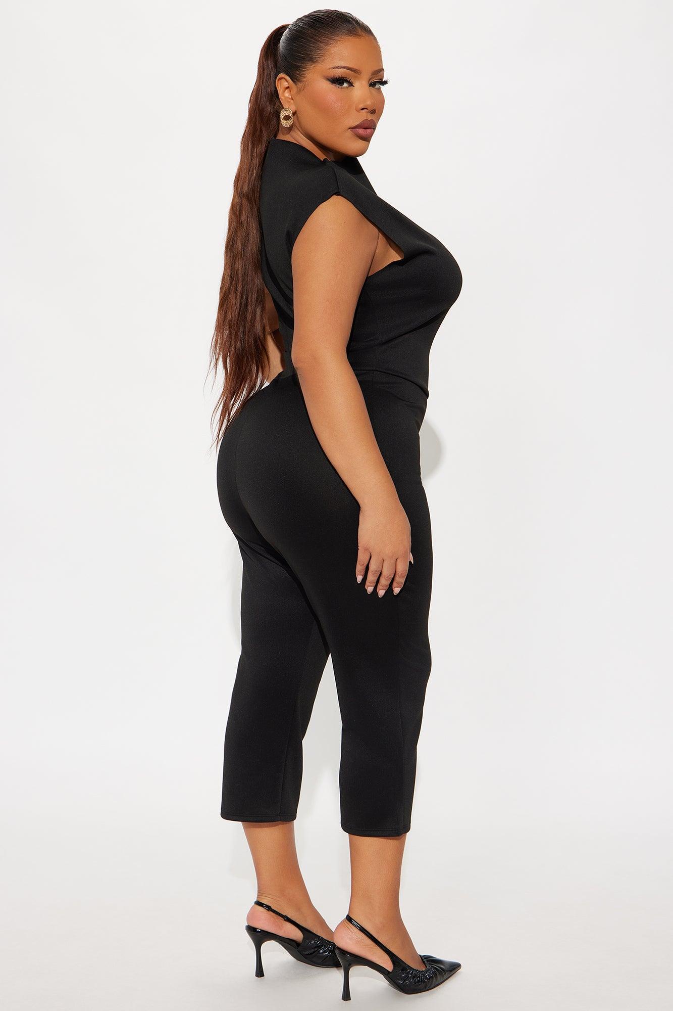 Bad Intentions Capri Jumpsuit - Black Product Image