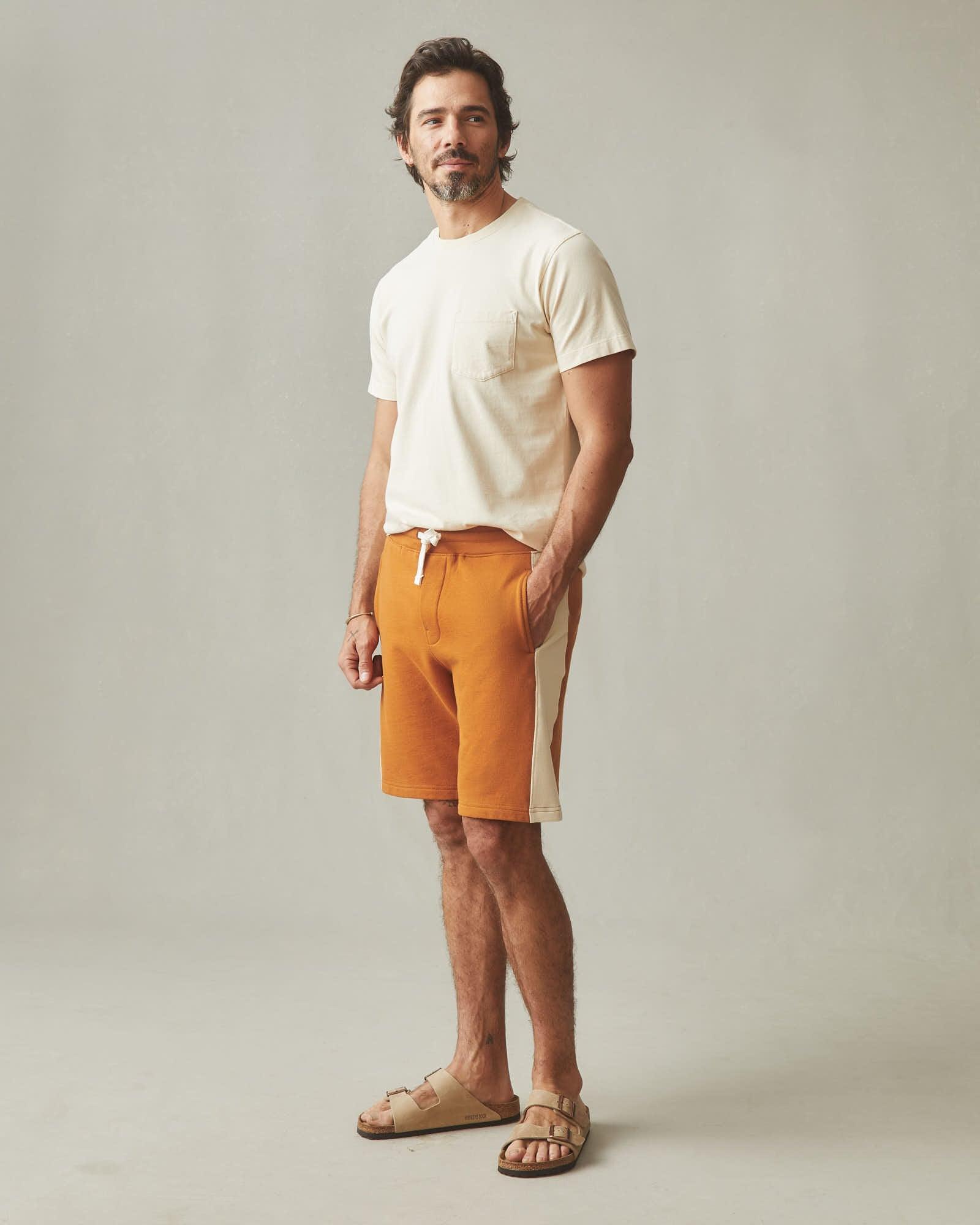 Men's Colorblock Sweatshort - Canyon Clay Creme Brulee Male Product Image