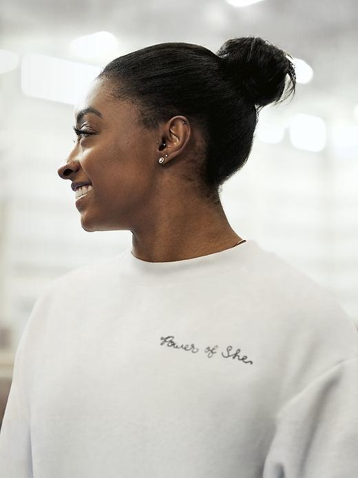 Power of She Embroidered Crew Sweatshirt Product Image