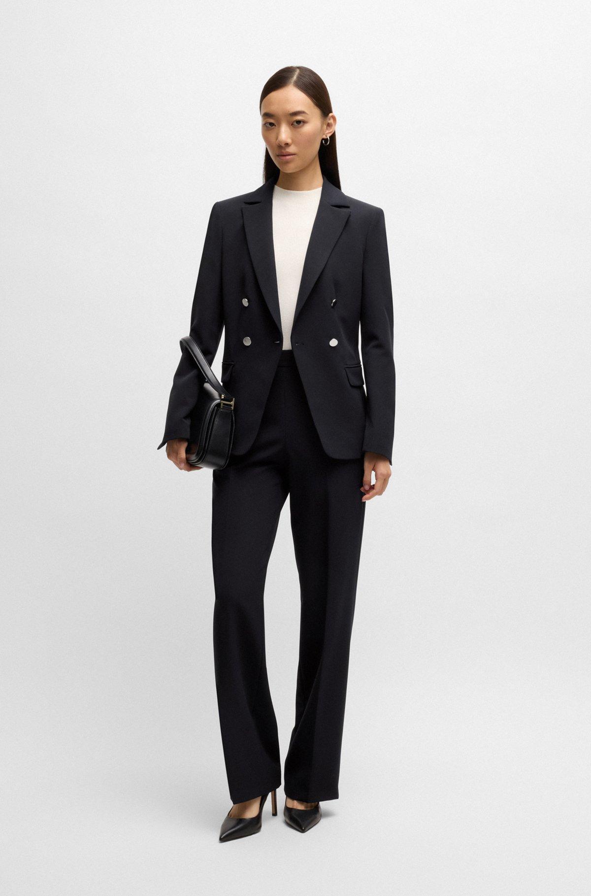 Slim-fit jacket with double-breasted closure Product Image